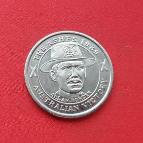 Australia 1989 Ashes Allan Border Commemorative Medal Copper- Nickel Dia 26 mm