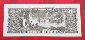 Brazil 5 Cruzeiros UNC Condition 1964 - P176