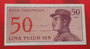 Indonesia 50 Sen AUNC/UNC Condition 1964 - P94