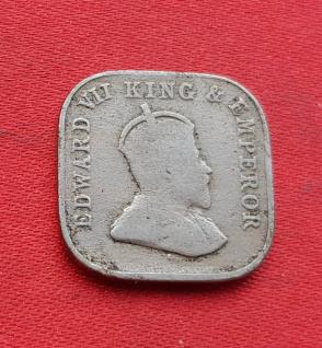 Ceylon 5 Cents- Edward Vll 1910, Cooper -Nickel Dia 20 mm