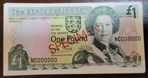 Specimen : Jersey 1 Pound - Queen Elizabeth 2, 1989 UNC