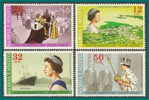 Western Samoa - (1977) Silver Jubilee, Queen Elizabeth II, 4v MNH Stamp Complete Set