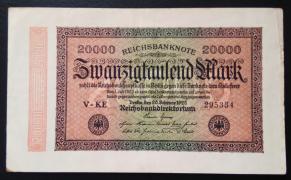 জার্মানি - (১৯২৩) ২০, ০০০ Mark (Reichsbanknote), As Per Image Condition