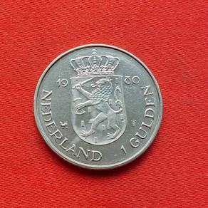 Netherlands 1 Gulden - Beatrix 1980 Investiture of New Queen Nickel Dia 25 mm