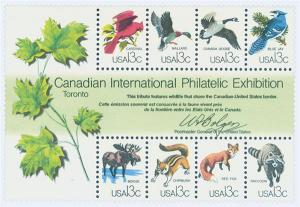 USA - (1978) Capex '78, Canadian International Philatelic Exhibition, Toronto; Souvenir Sheet of 8v MNH Stamp Complete Set with Autograph Postmaster G