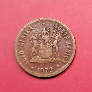 South Africa 1 Cent 1972 - Bronze Coin - Dia 19.05 mm