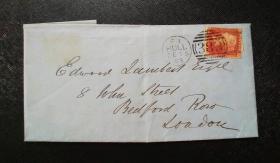Great Britain (1863) Queen Victoria -Red Penny Folded Letter From 1863's You Better Have A Look