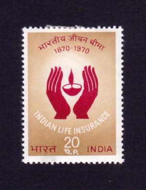 ভারত : The ১০০th Anniversary of The Indian Life Insurance ১v ডাকটিকেট MH ১৯৭১