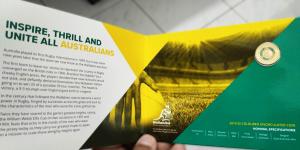 অস্ট্রেলিয়া : Rugby World Cup - ২ ডলার রঙ্গিন মুদ্রা in Wallabies Official Mint Folder ২০১৯
