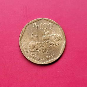 Indonesia 100 Rupiah 1997 - Aluminium-Bronze Coin - Dia 22 mm