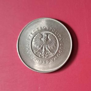 Poland 10 Złotych 1969, 25 Years of People's Republic of Poland, Copper- Nickel Coin - Dia 28 mm