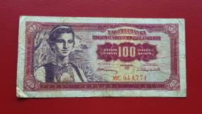 Yugoslavia 100 Dinara 1955 Fine Condition