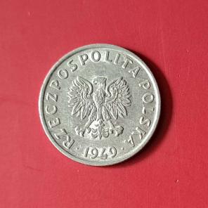 Poland 5 Groszy 1949 - Aluminium Coin - Dia 20 mm