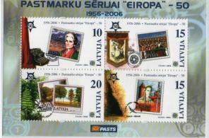 ল্যাট্ভিআ (২০০৬) The ৫০th Anniversary of The First Europa Stamps, MNH