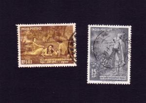 India : Kalidasa (Poet) Commemoration 2v Stamps Used 1960