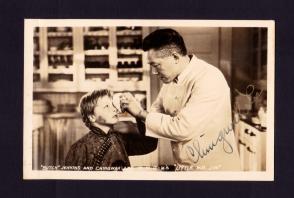 ১৯৫০s Chingwah Lee এবং Butch Jenkins Little Mr Jim চলচ্চিত্র Scene Signed Antique Postcard