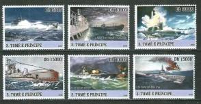 সাও টোমে এবং প্রিনসিপে - (২০০৮) Ships, ৬v MNH ডাকটিকেট সম্পূর্ণ Set