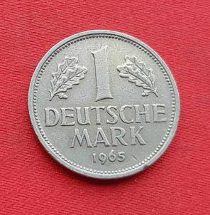 জার্মানি ১ Deutsche Mark ১৯৬৫ - Copper-Nickel মুদ্রা - ব্যাস ২৩.৫ মিমি