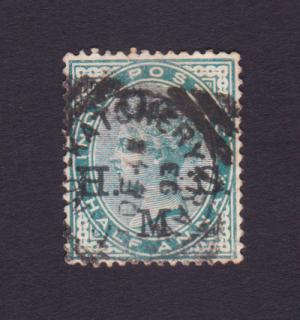 British India : Queen Victoria - Half Anna, Used