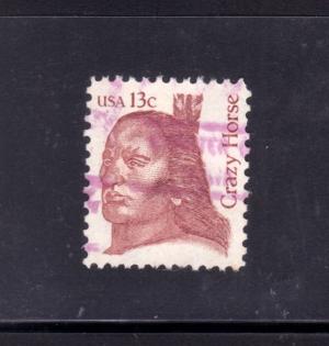 USA : Great Americans Series - Crazy Horse 1v Stamps Used 1982 - Scott #1855
