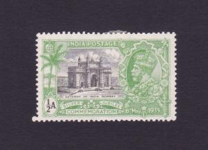 British India : King George V - ½ Anna Gateway of India, Bombay 1935, MH