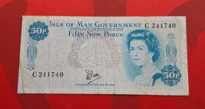 আইল অফ ম্যান (British Crown Dependencies) ৫০ New Pence - এলিজাবেথ II ১৯৭৯, Fine Condition