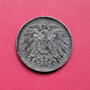 জার্মানি ৫ Pfennig - Wilhelm II ১৯১৮ - Iron মুদ্রা - ব্যাস ১৮ মিমি