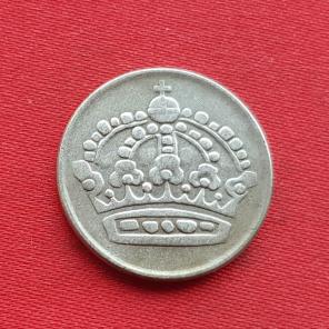 Sweden 50 Öre - Gustaf VI Adolf 1954 - Silver Coin - Wt 4.8 gm - Dia 22 mm