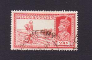India (British) 1937 - King George VI - 2 As Dak Runner Stamps, Used