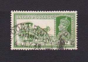 ভারত (British) ১৯৩৭ - King George VI - ৩ As Dak টােঙ্গা Stamps, Used