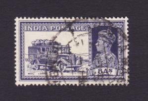 India (British) 1937 - King George VI - 8 As Mail Lorry Stamps, Used