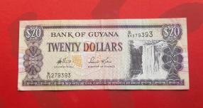 Guyana 20 Dollar 2006 VF Condition