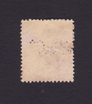 ভারত (British) - Perfin - King Edward VII - ১ Anna Inscription ''India Postage এবং Revenue'' Used