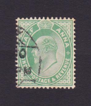 India (British) King Edward VII - ½ Anna Used