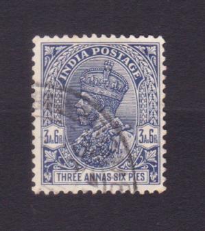 India (British) : King George V - 3 Annas 6 Pies Stamps, Used