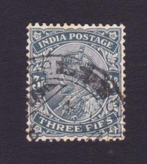 ভারত (British) : King George V - ৩ Pies Stamps, Used