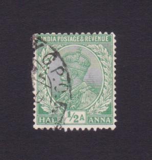 India (British) : King George V - ½ Anna Stamps, Used