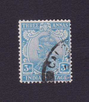 India (British) : King George V - 3 Annas Stamps, Used