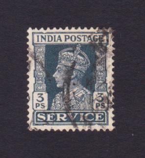 ভারত (British) : King George V - ৩ Paisa Service Stamps, Used