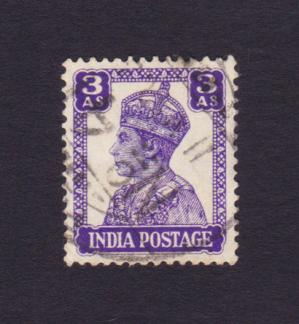 India (British) : King George V - 3 Annas Stamps, Used