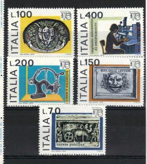 Italy - (1976) International Philatelic Exhibition, Milan, 5v MNH Stamp Complete Set