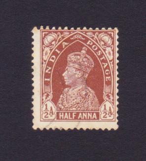 ভারত (British) : King George V - Half Anna Stamps, Used