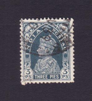 India (British) : King George V - Three Pies Stamps, Used