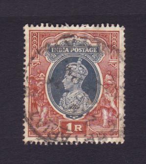 British India : King George VI - 1r Stamps Used 1937