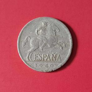 Spain 5 Centimos 1941 - Aluminium Coin - Dia 20 mm