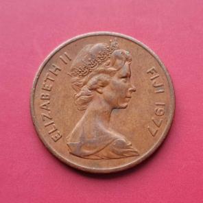Fiji 2 Cents 1977 - Bronze Coin - Dia 21.08 mm
