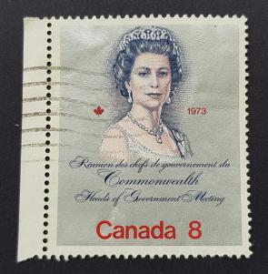 Canada's 1973 Royal Visit. 8 Cents Used