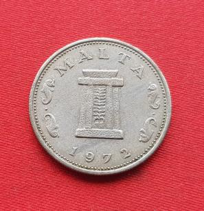 Malta 5 Cents 1972 Copper-Nickel Dia 23.6mm