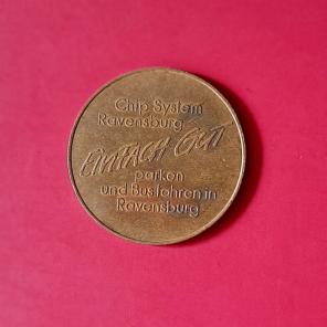 Parking Token - Ravensburger Chip - Copper - Dia 31.8 mm