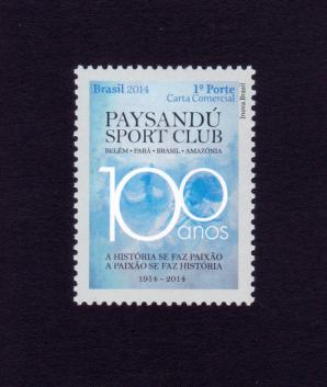 ব্রাজিল : The ১০০th Anniversary of Paysandu খেলাধুলা Club ১v ডাকটিকেট MNH ২০১৪
